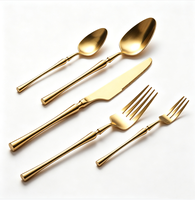 Ensemble de couverts de luxe en acier inoxydable 410/430, finition mate, élégant, vintage, moderne, de haute qualité, style baroque, pour hôtel
