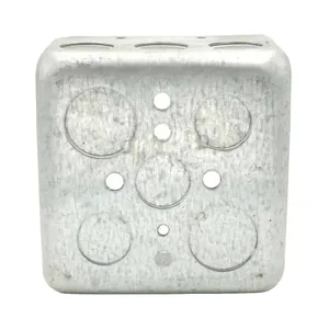 Four inch Square 2-1/8''' deep American Standard Metal Electrical Junction outlet Dimensions Box with 52171-1/2