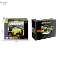Tractor cosechador de maíz RC a escala 1:24, 2.4G, 6 canales, con luces y sonidos funcionales, juguete de equipo agrícola para niños
