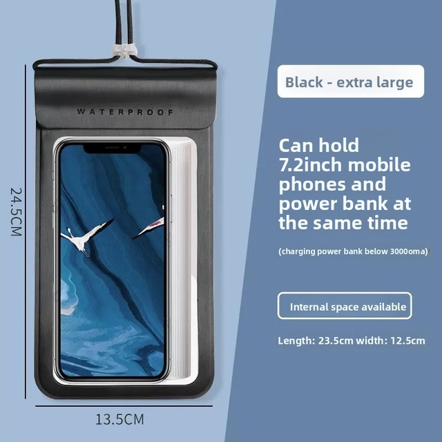 High Quality TPU Waterproof Sports Design Universal Compatibility Cell Phone Pouch Neck Hang Customizable Color Big Size for 7.2