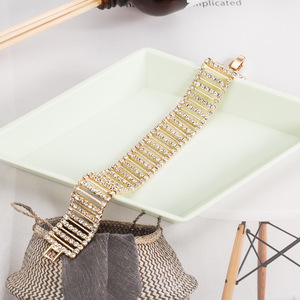 Pulsera Elástica de Diamantes de Una Sola Hilera, Estilo Europeo y Americano, para Estudiantes, Linda Pulsera de Cristal, Pulsera Económica para Hermanas - Product Image 3