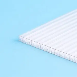 8毫米透明塑料PC屋面板防紫外线聚碳酸酯多层中空床单