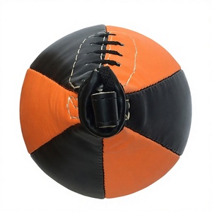 Orange Black PU <b>Boxing</b> Punching <b>Ball</b> Lace-Up Closure Durable Sand Filled Training Equipment for Adults - Product Image 4