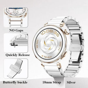 Correas de reloj de cerámica universales de 18mm para <span class=keywords><strong>Huawei</strong></span> <span class=keywords><strong>Watch</strong></span> GT5Pro <span class=keywords><strong>42mm</strong></span> correas de repuesto con hebilla de mariposa para <span class=keywords><strong>Huawei</strong></span> <span class=keywords><strong>Watch</strong></span> <span class=keywords><strong>GT</strong></span> 5 4 41MM - Product Image 2