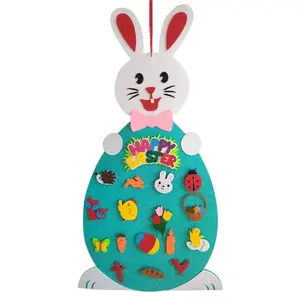 DIY Пасхальный кролик настенное украшение войлочный кролик набор со съемным орнаментом