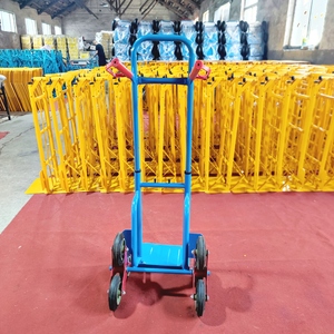 휴대용 헤비 듀티 산업용 6 륜 접이식 트럭 카트 150kg 적재 용량 고무 핸드 트롤리 계단 등반 기능 OEM - Product Image 4