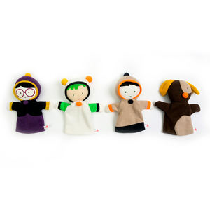 Muñeco <span class=keywords><strong>de</strong></span> peluche <span class=keywords><strong>de</strong></span> punto para niños, juguete educativo para bebés, cachorro, títere <span class=keywords><strong>de</strong></span> mano <span class=keywords><strong>de</strong></span> escenario, personalizado - Product Image 1