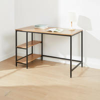 Bureau d'ordinateur moderne et simple avec design modulable, étagère latérale de rangement, écologique et durable