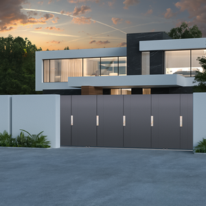 Puerta automática <span class=keywords><strong>de</strong></span> Villa inteligente <span class=keywords><strong>de</strong></span> lujo, diseño moderno ecológico, puertas <span class=keywords><strong>de</strong></span> valla corrediza <span class=keywords><strong>de</strong></span> Metal eléctricas impermeables, <span class=keywords><strong>servicio</strong></span> <span class=keywords><strong>de</strong></span> modelado 3D - Product Image 2