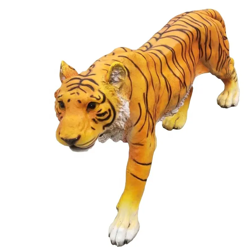 Penjualan Laris Dekorasi Rumah Luar Ruangan Patung Harimau Ukuran Hidup Terbuat dari Serat Kaca atau Resin