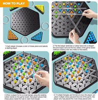 Roman élastique chaîne d'échecs échecs Triangle jeu d'échecs Puzzle pratique pensée jeu d'entraînement plateau de table jouet