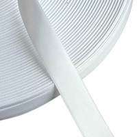 Ruban en satin noir à bord tissé, tissu blanc simple face, 20 mm * 200 m, impression par transfert thermique, ruban textile pour une utilisation étendue