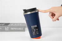 Mug à café anti-déversement en acier inoxydable avec base à ventouse magique, portable pour voyage et voiture, cadeau d'affaires