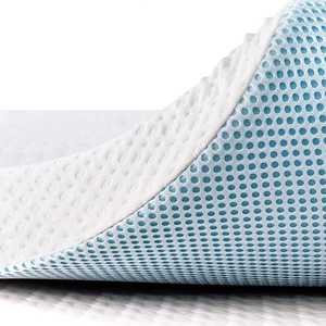 Coprimaterasso in Gel Queen Size,Materasso di Futon del Gel di Raffreddamento,3/5/7/10cm Materasso Memory Foam con Infusione Gel,Pad di Raffreddamento Ad Alta Densità,Bianca,Twin 5cm