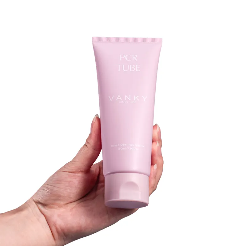 Custom Size Soft Plastic Squeeze Tubes Pink Matte BB Cream Face Hand Cream Skincare Packaging Cosmetic Tubes