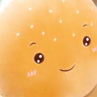 Vente en gros de petits hamburgers en peluche pour enfants mignons jouet d'oreiller doux rembourré PP coton remplissage techniques lavées cadeau à faible soulagement du stress