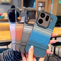 Étui de téléphone magnétique sans fil en PC rigide avec processus d'électrodéposition, motif imitation fibre, pour OPPO Find X9 X9 Ultra X9s Pro