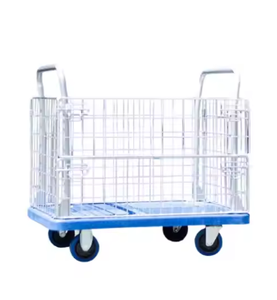 Aochen nhà máy xách tay có thể gập lại cấu hình thấp hàng rào được trang bị phẳng Xe đẩy cho hàng hóa xử lý và kho gấp xe đẩy - Product Image 3