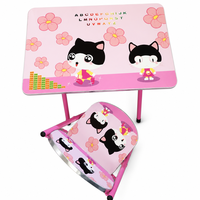 Ensemble table et chaise pliantes modernes en acier pour enfants, pour le salon