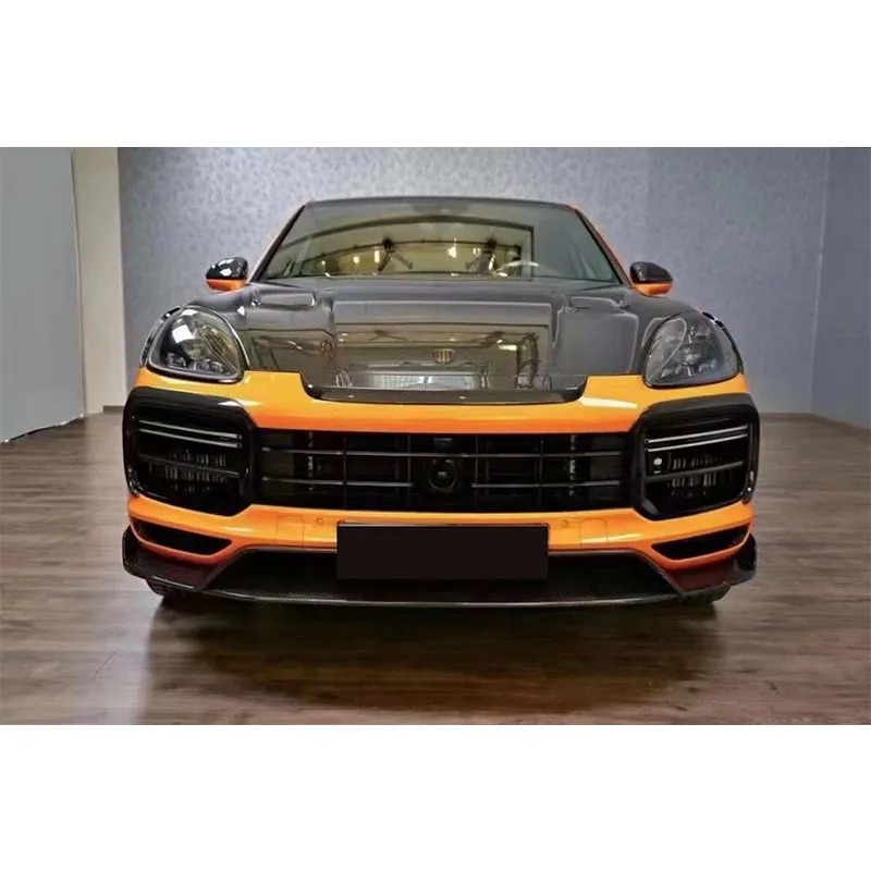 Runde Top Ranking MSY Body Kit For Porsche Cayenne Coupe Turbo Carbon Fiber MSY Body Kit Front Lip Wheel Eyebrow Spoiler