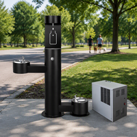 Fontaine à eau froide solaire extérieure avec remplisseur de bouteilles et bec verseur pour les installations publiques