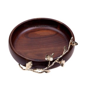 Tazón Decorativo Hecho a Mano de Acero Inoxidable y Latón con Acabado Brillante para Servir Dulces y Frutos Secos - Product Image 4