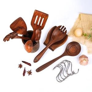 Acessórios de Cozinha Acacia, Utensílios de Cozinha de Madeira, Conjunto de Utensílios de Madeira de Alta Qualidade Natural para o Lar - Product Image 5