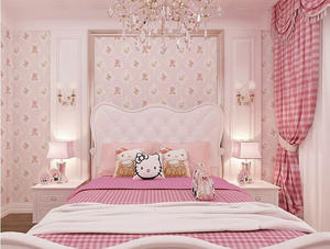 Carta <span class=keywords><strong>da</strong></span> Parati Autoadesiva Non Tessuta con Orsetti Cartoon Romantici e Caldi per Camere di Bambini e Ragazzi, Decorazione Completa per Pareti - Product Image 6