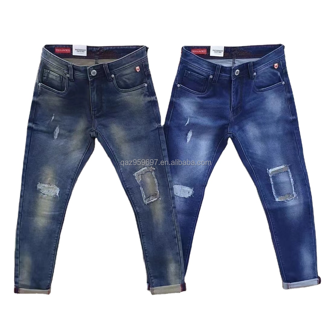 Nuovi arrivi 2024 abiti di design di tendenza jeans strappati primavera estate jeans jeans jeans in denim di alta qualità