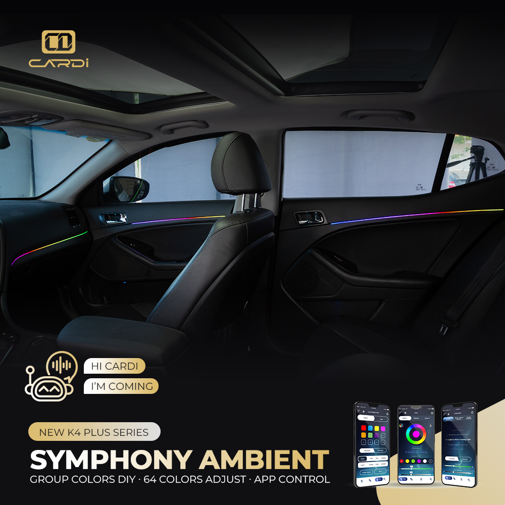 Car Ambient Light Strip K4plus Music-synchronized Lighting Visual Enjoyment Inside the Cabin Dynamic Color Modes
