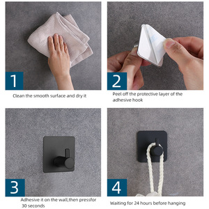 ตะขอและชั้นวางโลหะ - ตะขอติดผนัง, ชั้นวางฟองน้ำ, ตะขอแบบมีกาว, ตะขอแบบติดเอง, ตะขอเสริมสำหรับจัดเก็บของในบ้าน - Product Image 3