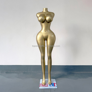 Maniquí brasileño BBL de cuerpo completo de fibra de vidrio de Venta caliente, maniquí africano dorado mate de cuerpo completo con curvas, <span class=keywords><strong>tetas</strong></span> <span class=keywords><strong>grandes</strong></span>, maniquí de culo grande para tienda - Product Image 1