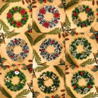 Guirlande de Noël moderne et minimaliste en plastique, verdure artificielle, décoration à suspendre pour porte d'entrée, maison, intérieur, extérieur, jardin, fêtes