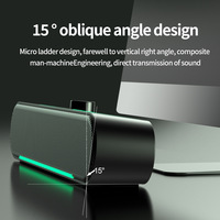 Barre de son LED portable HIFI stéréo avec boîtier en plastique pour ordinateur, lecteur de musique, idéal pour la maison et le bureau, compatible USB