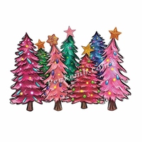 Design d'arbre de Noël Hotfix personnalisé Vinyle DTF imprimé thermocollant lavable pour la technique Hotfix