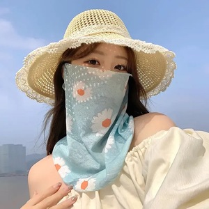Floral Print Sun Protection Face Mask For Women Breathable UV Protection Neck Warmer Outdoor Use - Product Image 3