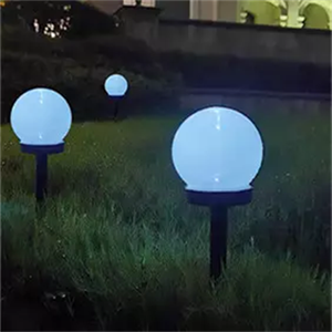 ไฟสนามหญ้ารูปทรงหลอดไฟแบบวงกลม ไฟ LED พลังงานแสงอาทิตย์แบบเรียบง่าย กันน้ำ ไฟสวน ไฟสนามหญ้าริมถนน ไฟกลางแจ้งสำหรับวิลล่า - Product Image 5