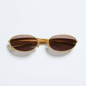 Gafas de Sol Metálicas Ovaladas Retro Bottega BV con Protección UV, Gafas de Moda para Hombre y Mujer, Uso Diario, Viajes, Veneta - Product Image 1