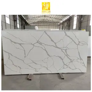 Chine Pierre artificielle Quartz Surface solide Comptoir de cuisine Dalle de plancher