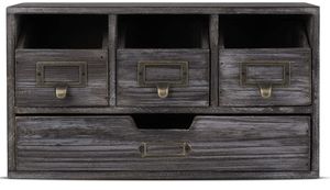 ארון <span class=keywords><strong>apothecary</strong></span> עץ כפרי קטן עם מגירות 4 מגירות קטלוג שולחן ארון בגדים - Product Image 3