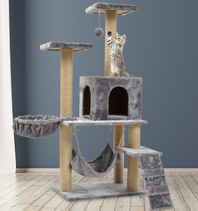 جودة عالية خشبية كبيرة حديثة الصبار إطار تسلق القنب حبل السيزال القط شجرة القط شقة برج منزل أثاث - Product Image 5