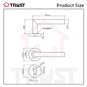 CONFIANCE TH003-SS En Acier Inoxydable 304 Poignée à levier Pour <span class=keywords><strong>Porte</strong></span> <span class=keywords><strong>D</strong></span>'<span class=keywords><strong>entrée</strong></span> <span class=keywords><strong>Serrure</strong></span> de Poignée - Product Image 5