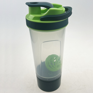 נייד כושר שכבה כפולה חלבון אבקת מיקסר בקבוק שייקר בקבוק עם כדור ומכל קטן - Product Image 3