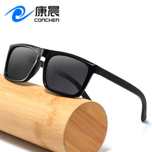 Lunettes de soleil carrées en bambou pour hommes, monture PC, verres TAC, protection UV400, polarisées, tendance, pour voyage et conduite - Product Image 3