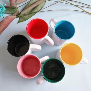 Tasses en céramique personnalisées avec logo par sublimation, colorées, 11 oz, écologiques, cadeaux d'affaires, mug à café avec poignée - Product Image 3