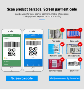 5mil <span class=keywords><strong>desktop</strong></span> freisprecheinrichtung omni directional 2D barcode scanner automatische pritsche qr code scanner HS-7308 - Product Image 5