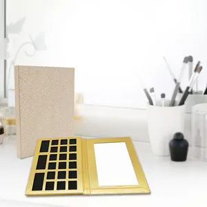 Luxury Fashion Glitter Gold Eyeshadow Case Paper Packaging Box Private Label Empty Makeup Eyeshadow Palette Box