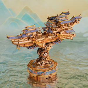 Tonecheer Wind Voyager Transmission Modèle DIY Assembler Jouets Faits À La Main Artisanat <span class=keywords><strong>3D</strong></span> Puzzles De <span class=keywords><strong>Bateau</strong></span> En Bois - Product Image 1