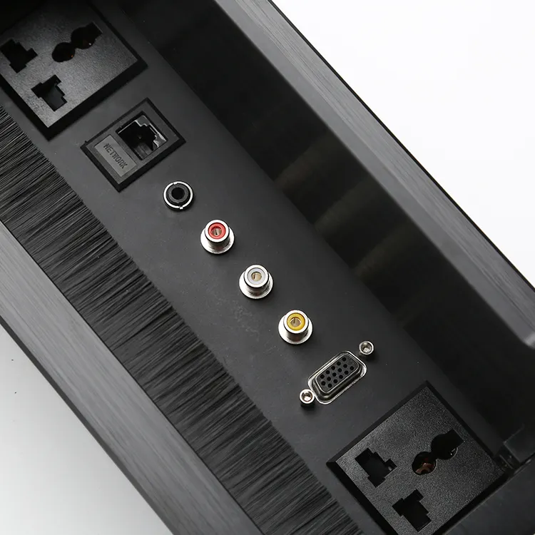 Mountable điện dải USB Cổng ổ cắm điện bàn chải Ổ cắm điện bàn với 2 chúng tôi AC Outlet 2 USB