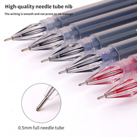Stylos à encre gel à pointe tube pleine de 0,5 mm |   Encre à séchage rapide avec clip pour stylo, 3 couleurs pour étudiants et usage au bureau